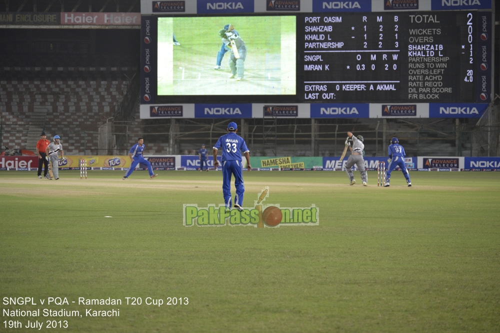 SNGPL vs PQA - Ramadan T20 Cup 2013