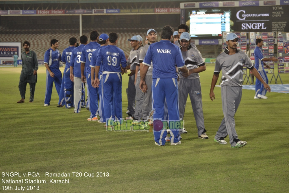 SNGPL vs PQA - Ramadan T20 Cup 2013