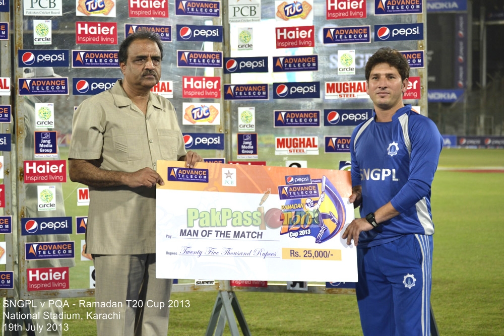 SNGPL vs PQA - Ramadan T20 Cup 2013