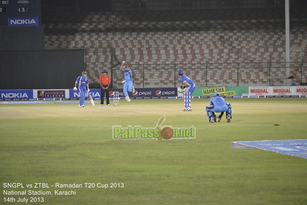 SNGPL vs ZTBL - Ramadan T20 Cup 2013