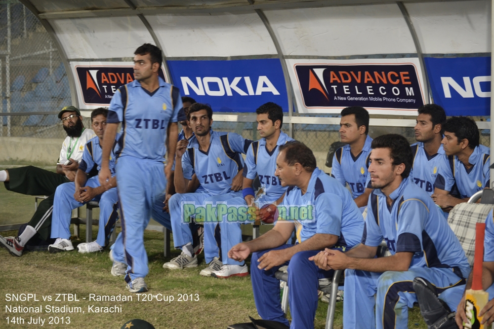 SNGPL vs ZTBL - Ramadan T20 Cup 2013