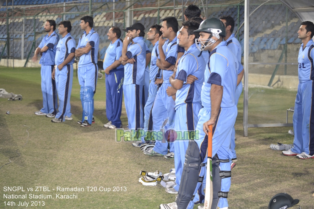 SNGPL vs ZTBL - Ramadan T20 Cup 2013