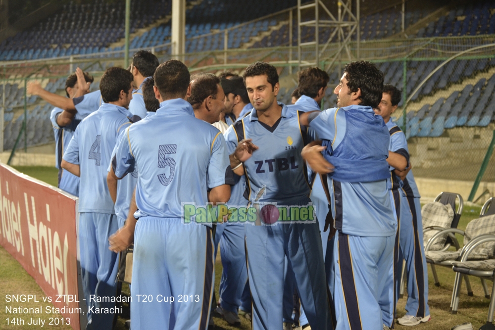 SNGPL vs ZTBL - Ramadan T20 Cup 2013