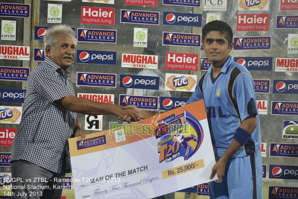 SNGPL vs ZTBL - Ramadan T20 Cup 2013