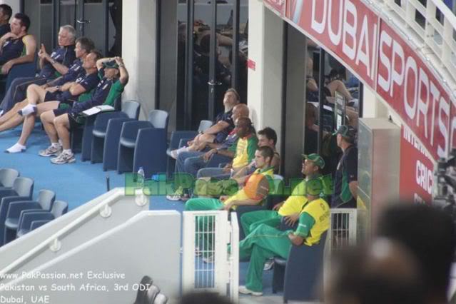 South Africa Team's Dug Out