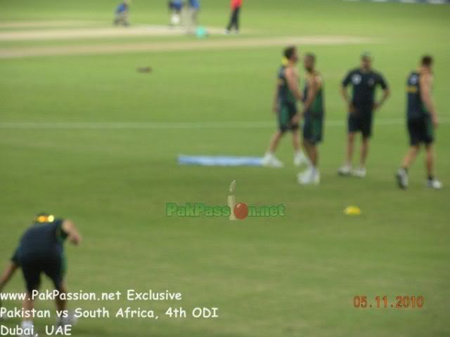 South African Players Warming Up