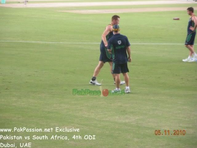 South African Players Warming Up