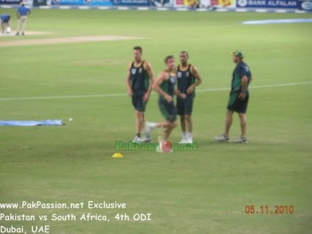 South African Players Warming Up