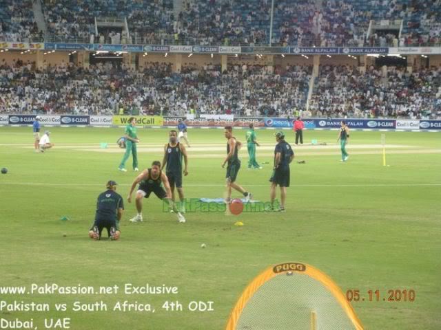 South African Players Warming Up