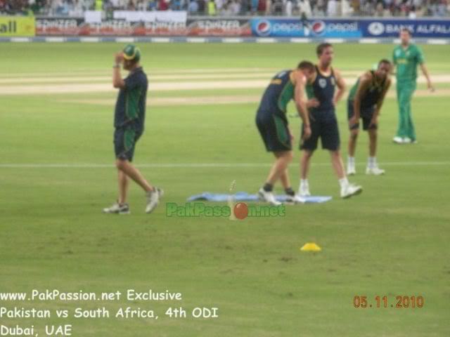 South African Players Warming Up