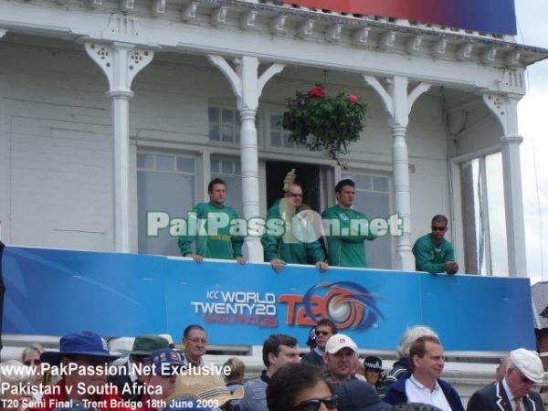 South African team at the Trent Bridge balcony