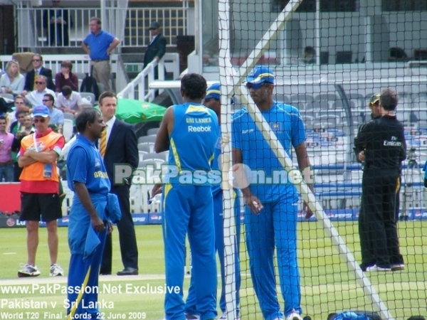 Sri Lankan team warming up at Lord's