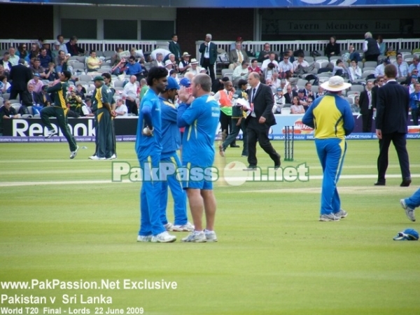 Sri Lankan team warming up at Lord's