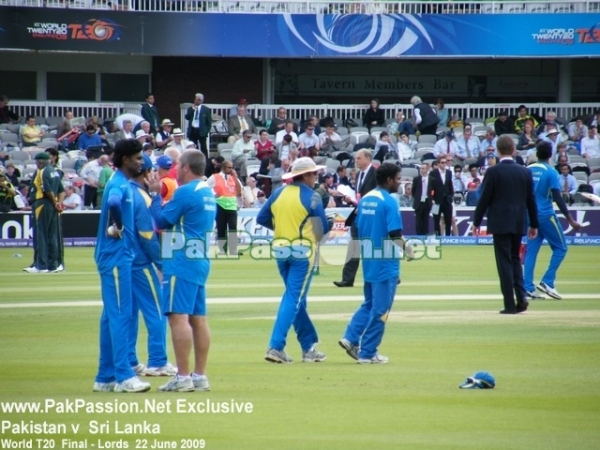 Sri Lankan team warming up at Lord's