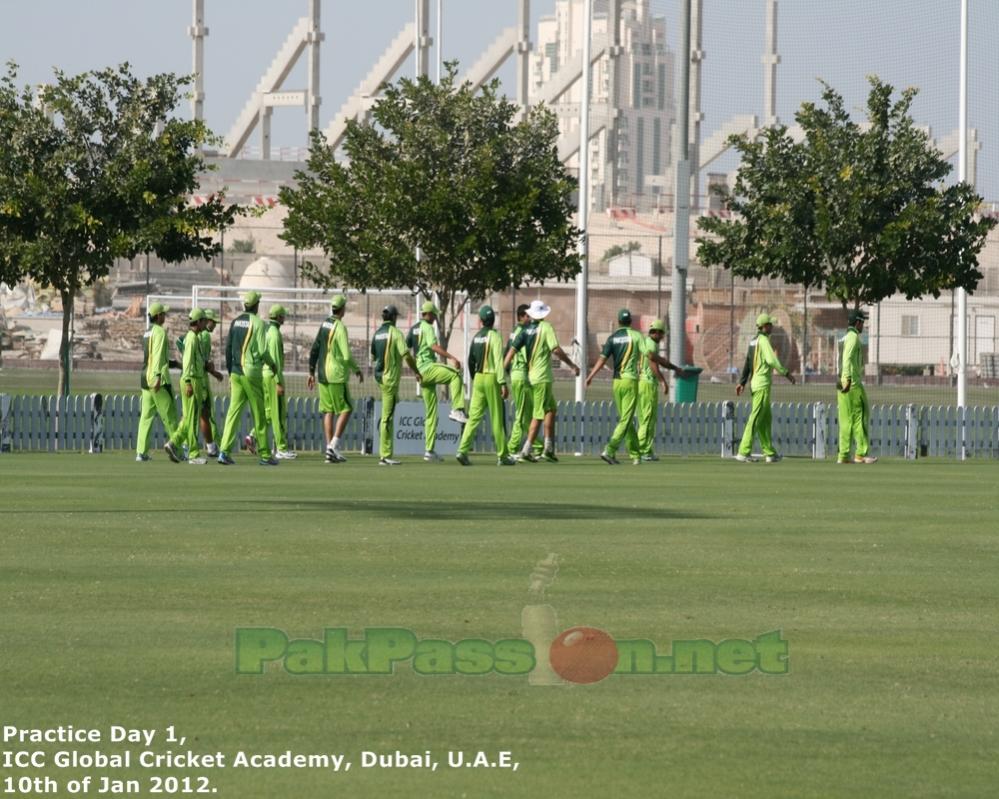 Team doing drills