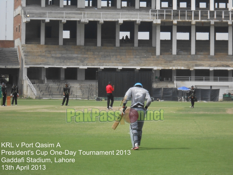 Umar Amin walks into bat