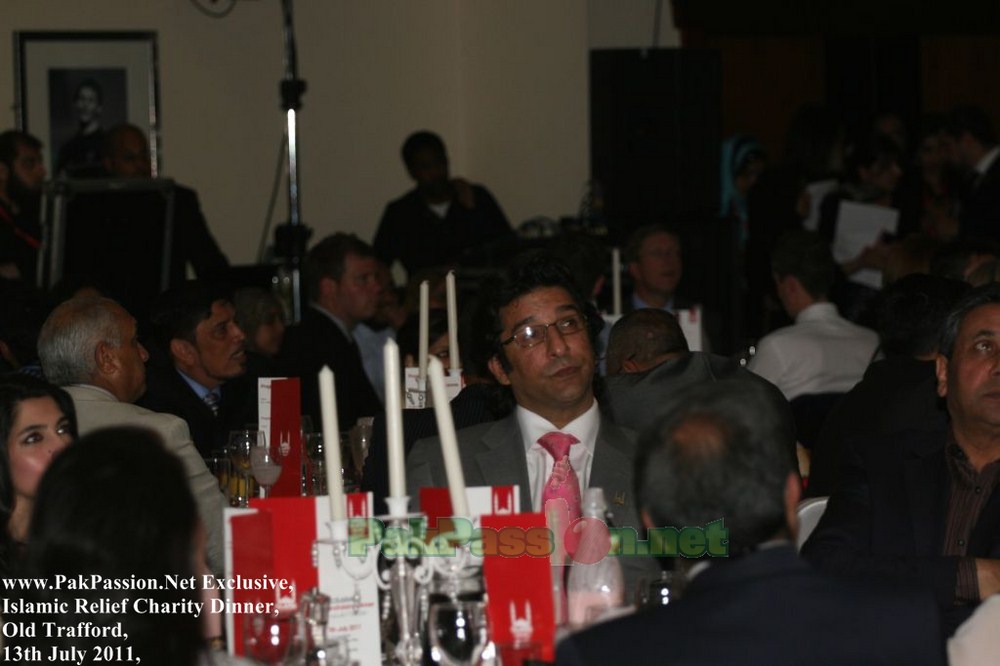 Wasim Akram at the Islamic Relief Fundraising Dinner at Old Trafford