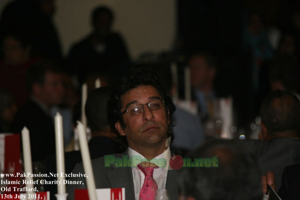 Wasim Akram at the Islamic Relief Fundraising Dinner at Old Trafford