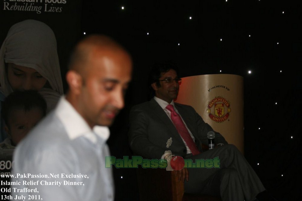 Wasim Akram at the Islamic Relief Fundraising Dinner at Old Trafford