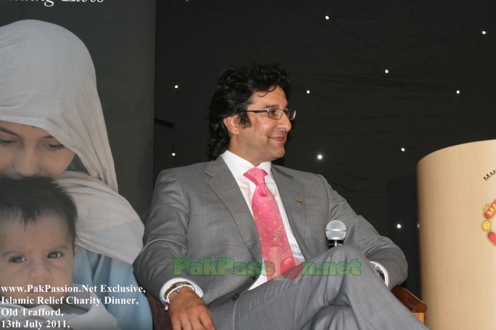 Wasim Akram at the Islamic Relief Fundraising Dinner at Old Trafford