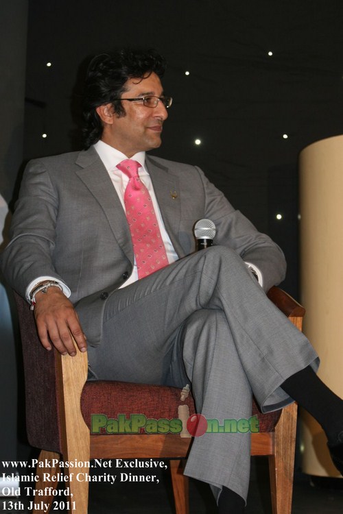 Wasim Akram at the Islamic Relief Fundraising Dinner at Old Trafford