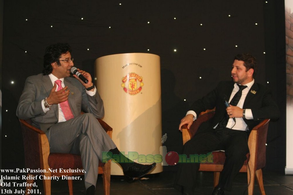 Wasim Akram at the Islamic Relief Fundraising Dinner at Old Trafford