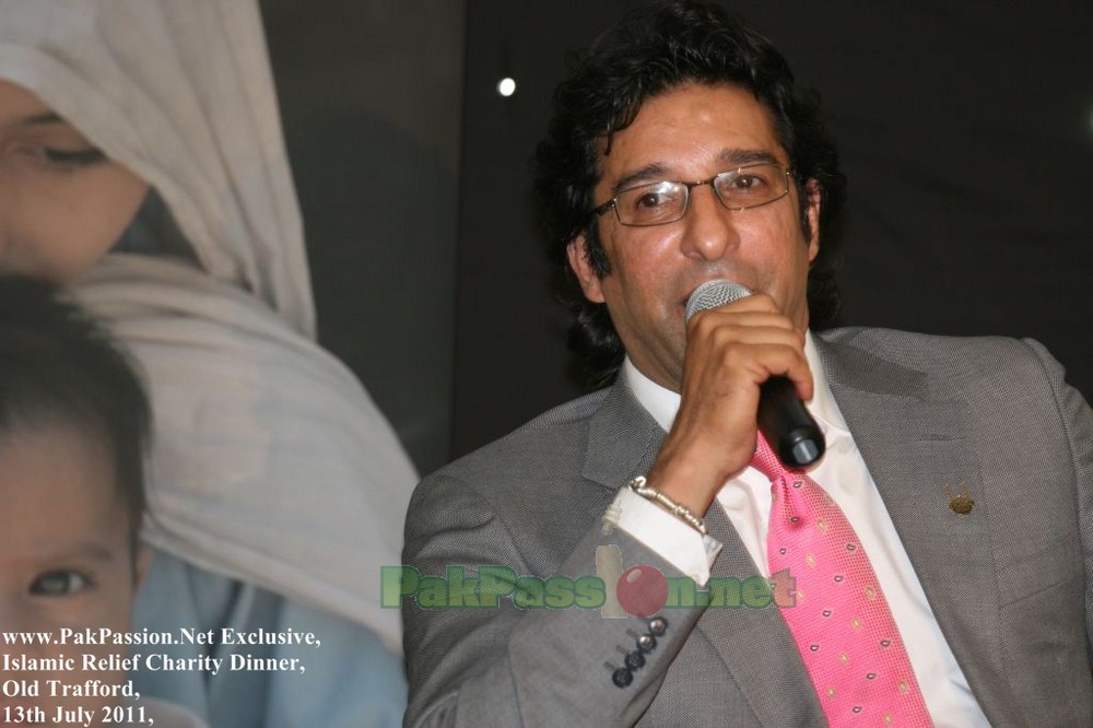 Wasim Akram at the Islamic Relief Fundraising Dinner at Old Trafford