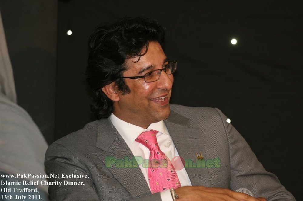 Wasim Akram at the Islamic Relief Fundraising Dinner at Old Trafford