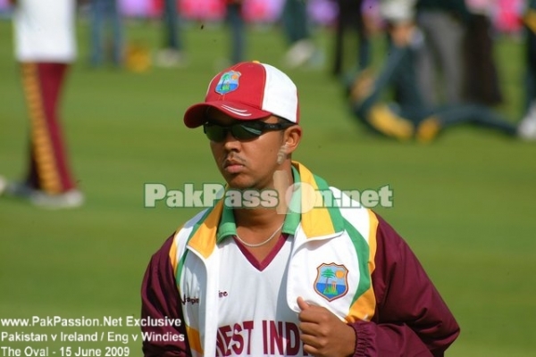West Indies warming up