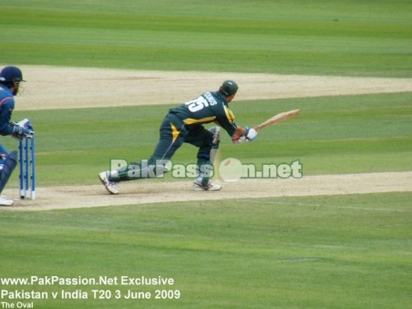 Younis Khan plays the ball through the midwicket region