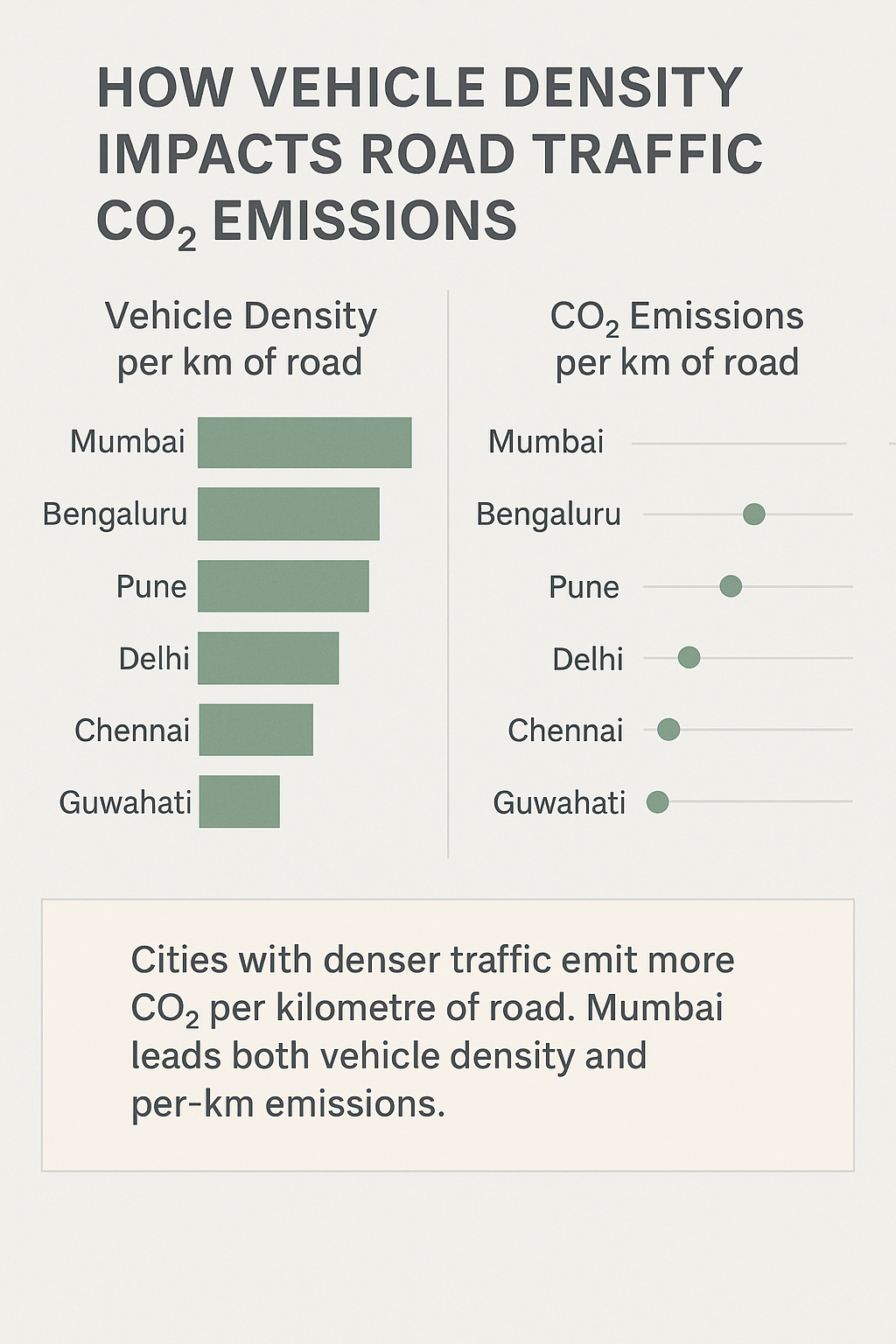 How Vehicle Density Impacts Road Traffic CO₂ Emissions
