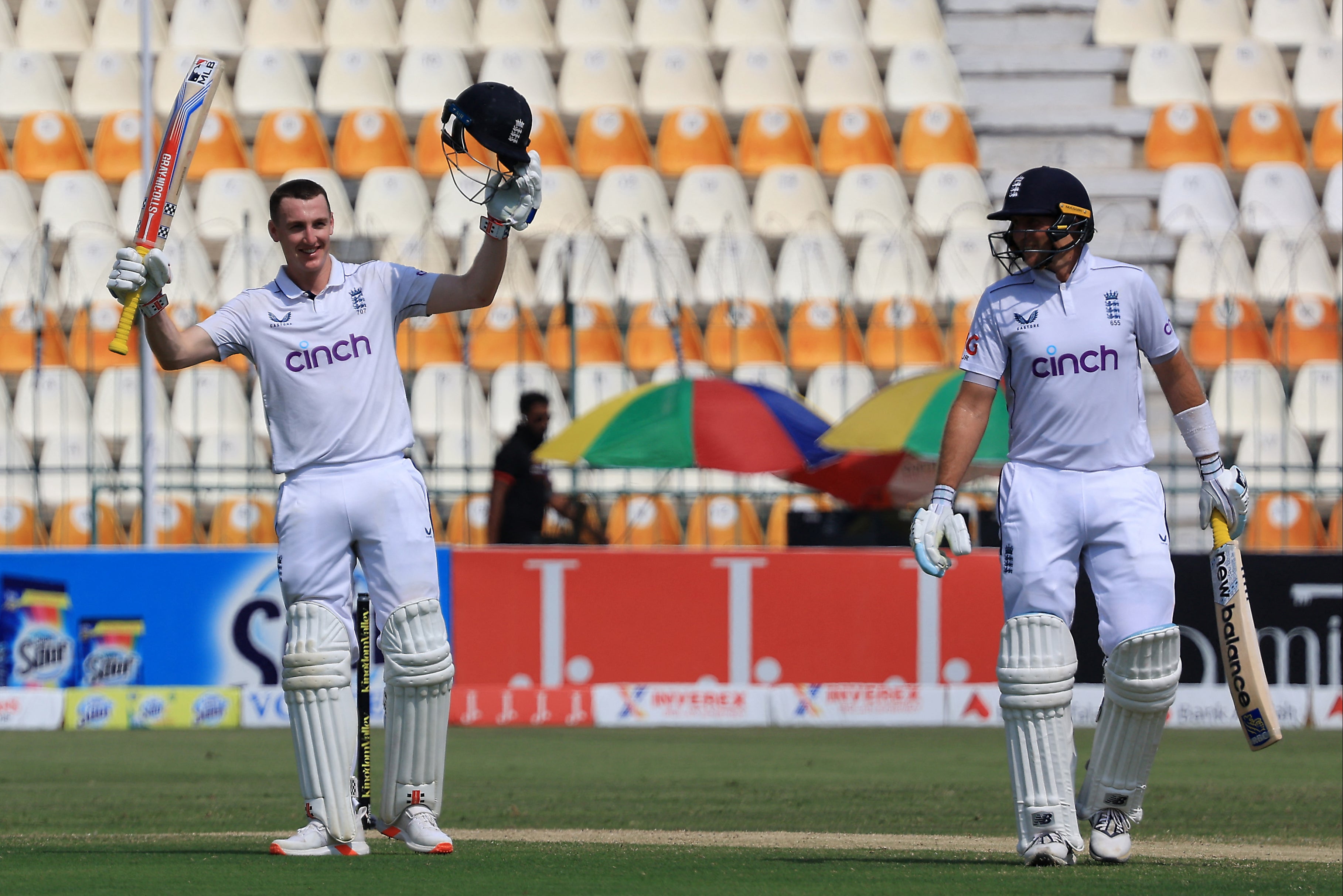 Joe Root (right) has described Harry Brook as the best player in the world