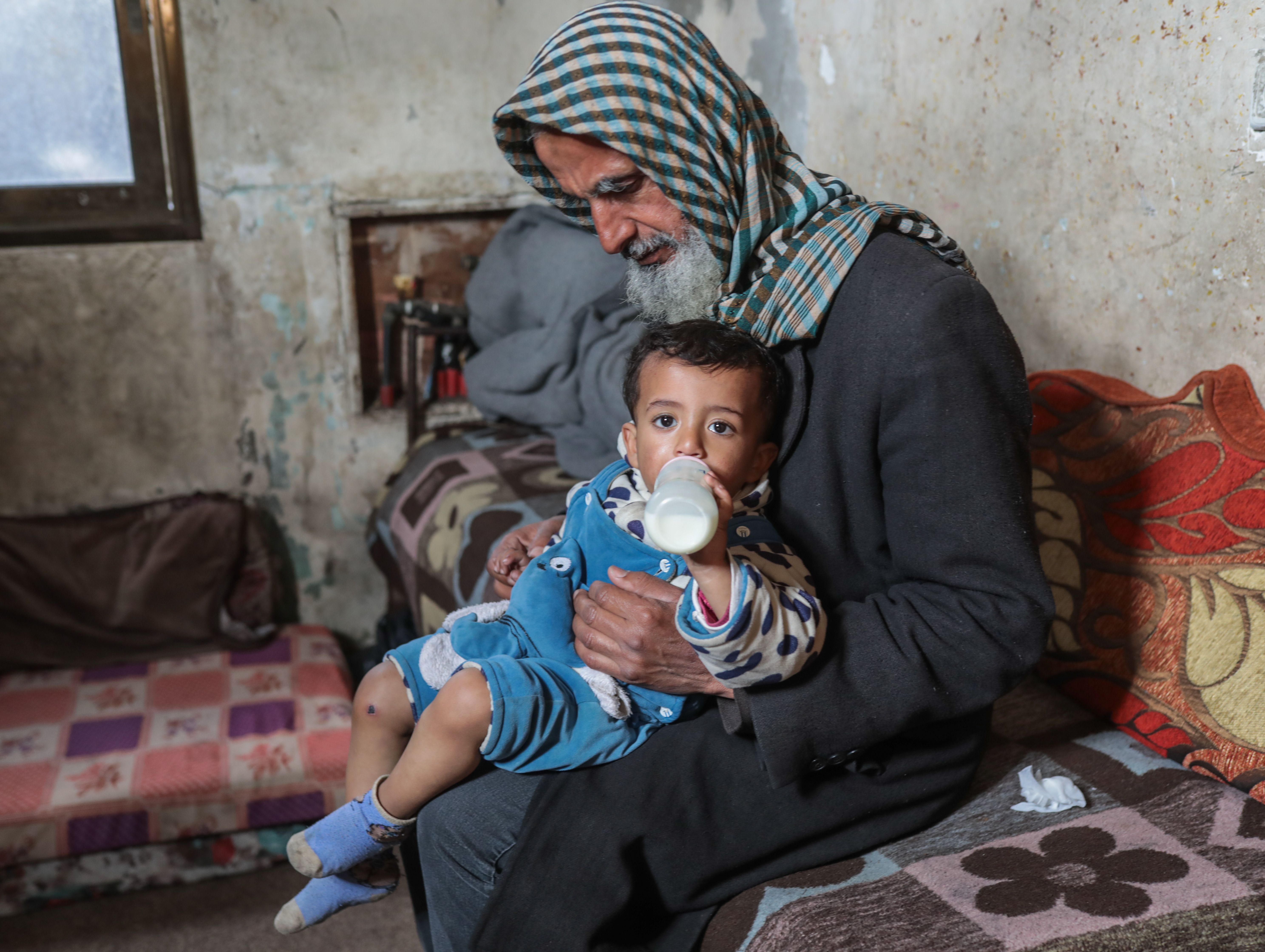 Little Jawad after he was returned to his family by the ICRC